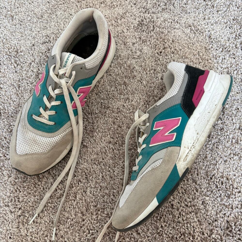 New Balance 997H Teal Pink Grey Sneakers Size 11